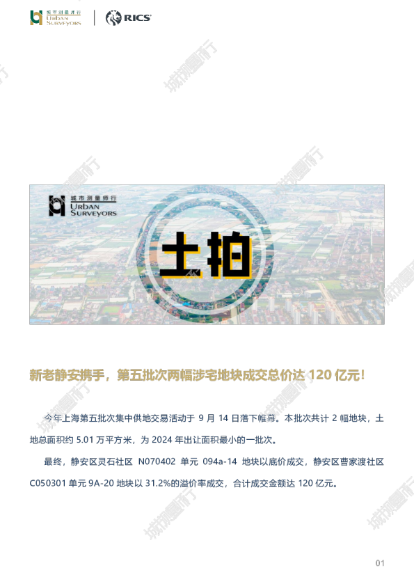 2024年上海第五批集中供地出让解读