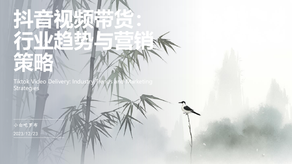 抖音视频带货：行业趋势与营销策略