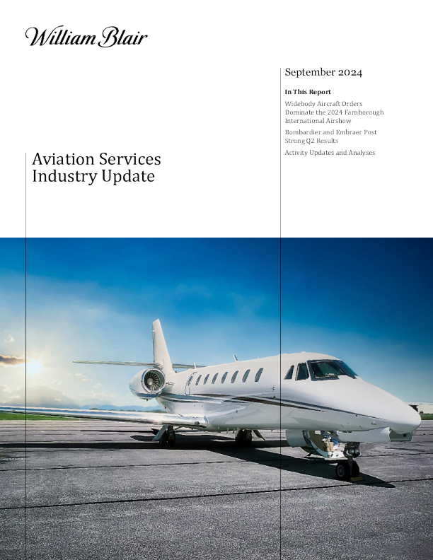航空服务行业更新 2024 年 9 月