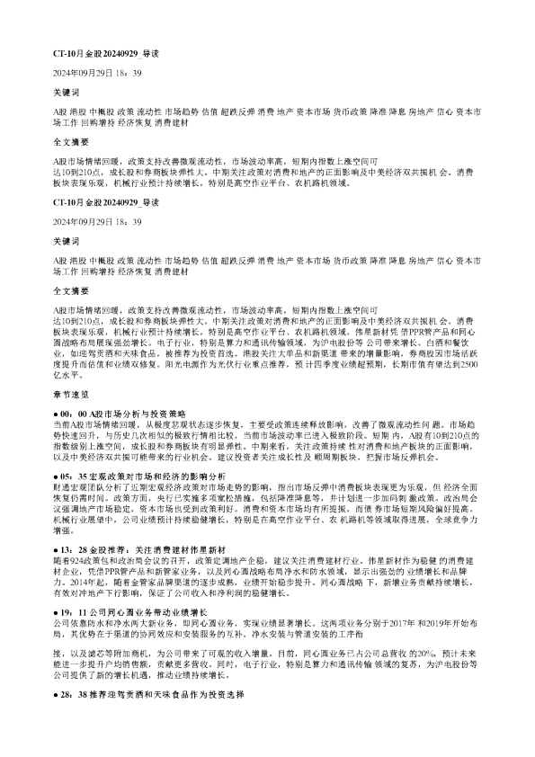 CT10月金股20240929