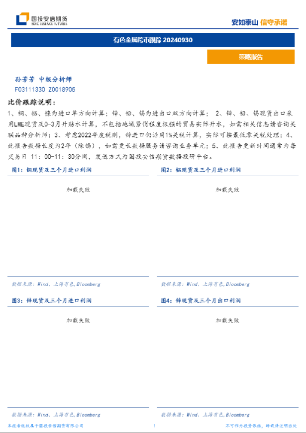 有色金属跨市跟踪