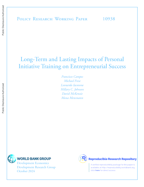 个人主动性培训对创业成功的长期和持久影响