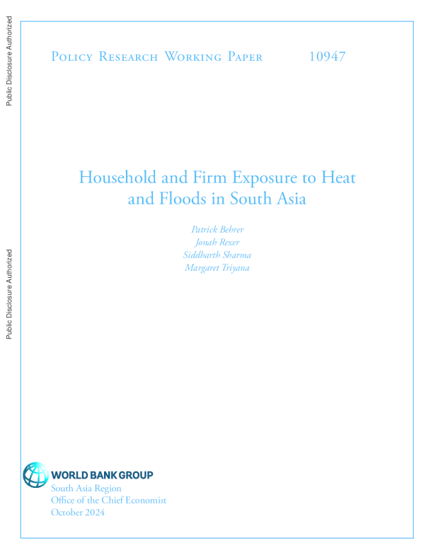 南亚家庭和企业遭受高温和洪水的风险