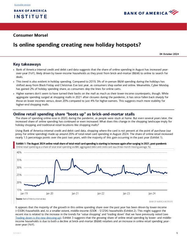 在线消费正在创造新的假日热点吗 ？