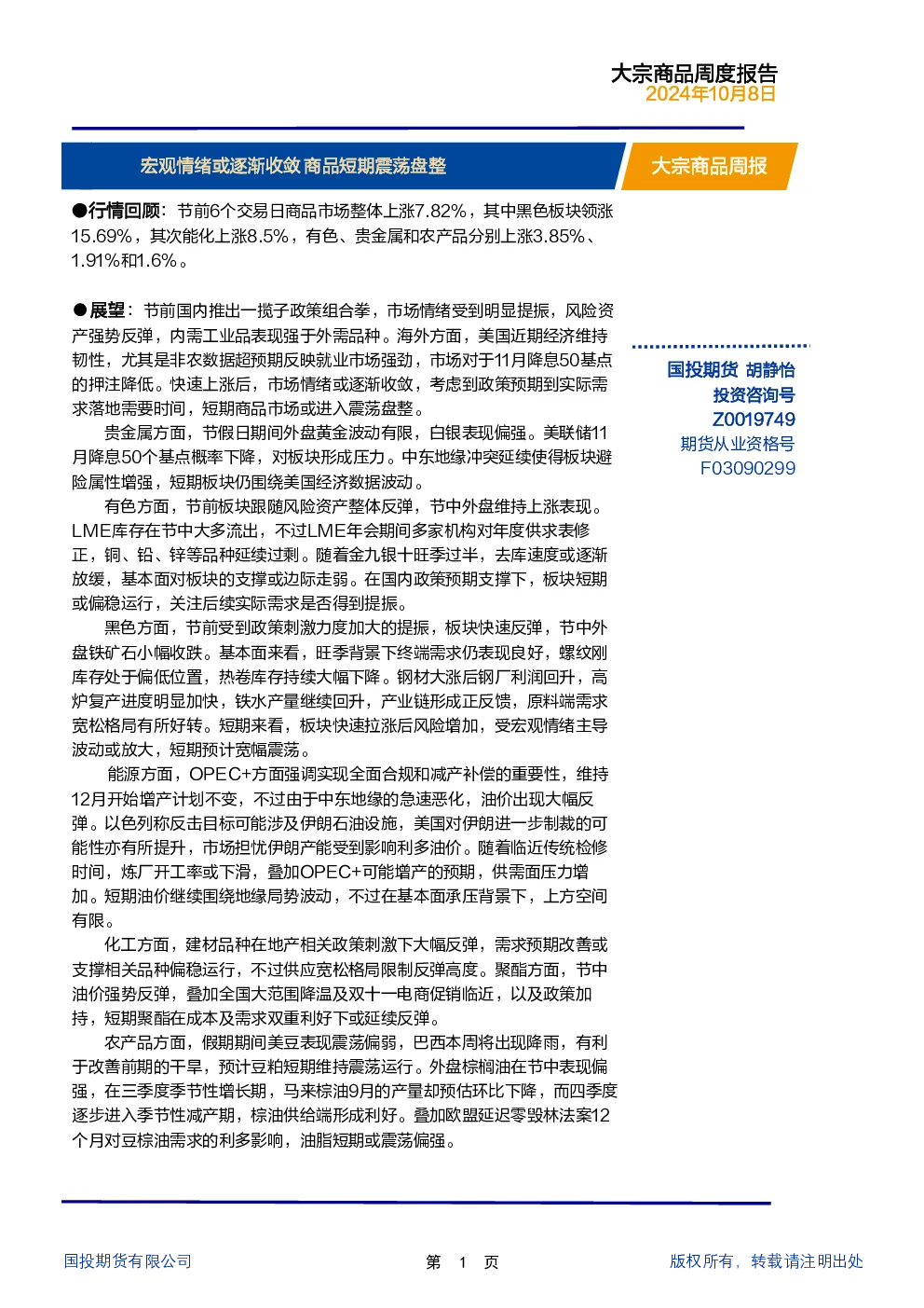 报告封面