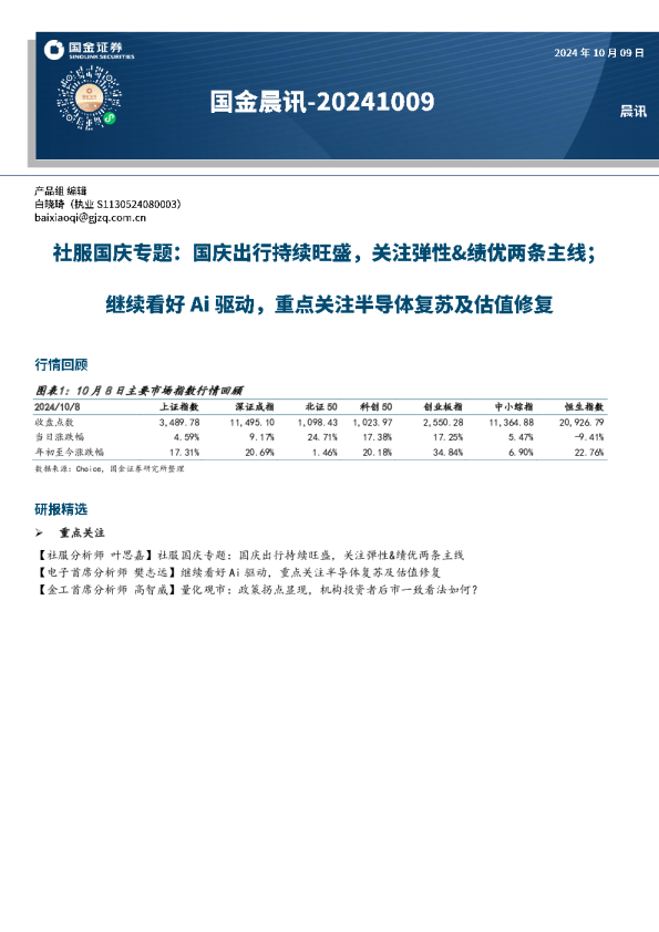 国金晨讯
