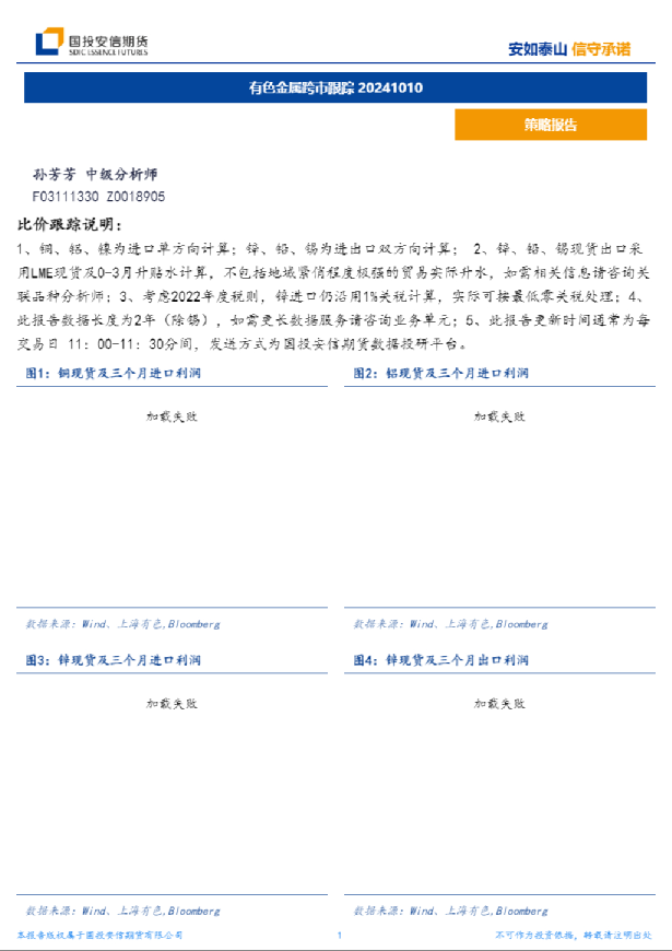 有色金属跨市跟踪