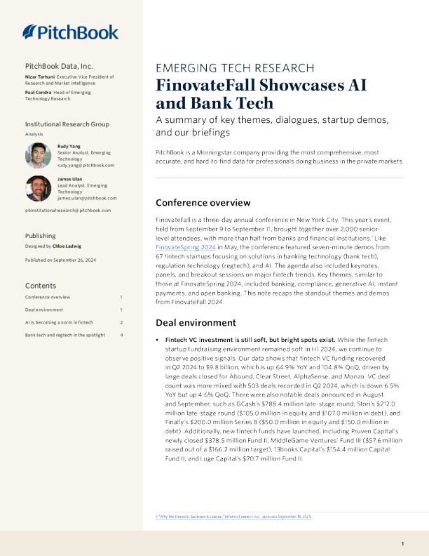 FinovateFall展示人工智能和银行技术2024