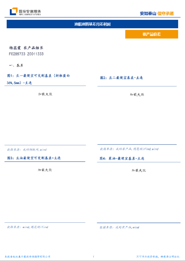 油脂油料基差月差利润