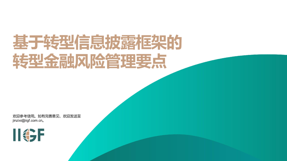 转型金融风险管理