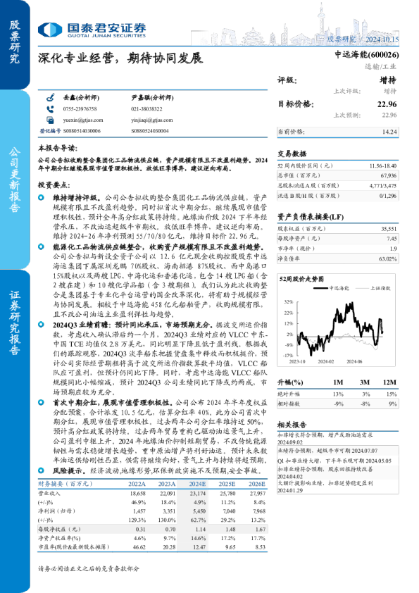 深化专业经营，期待协同发展