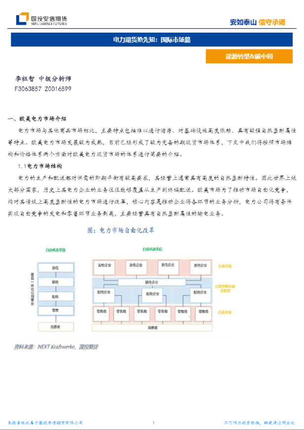 电力期货抢先知:国际市场篇