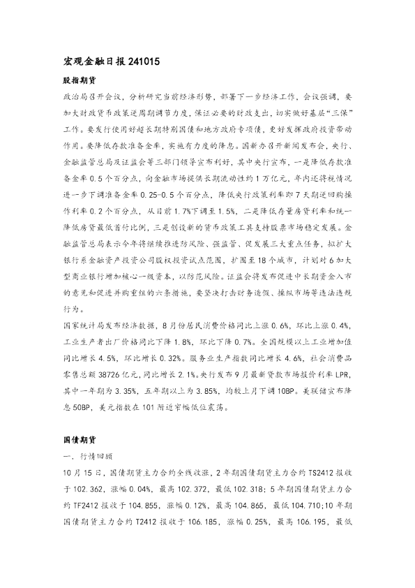 宏观金融日报