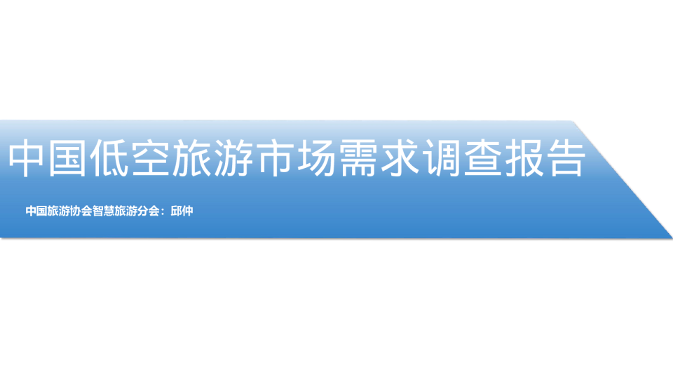 中国低空旅游市场需求调查报告
