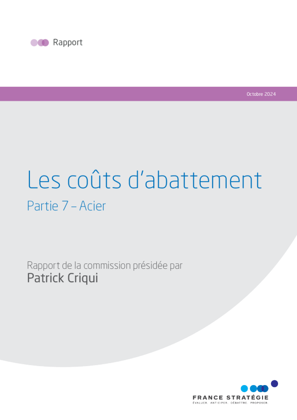 Les coûts d'abattement - Partie 7 - Acier