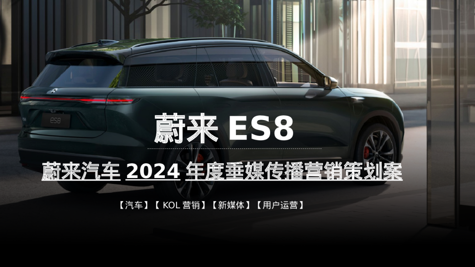 2024年度蔚来汽车垂媒传播营销策划案