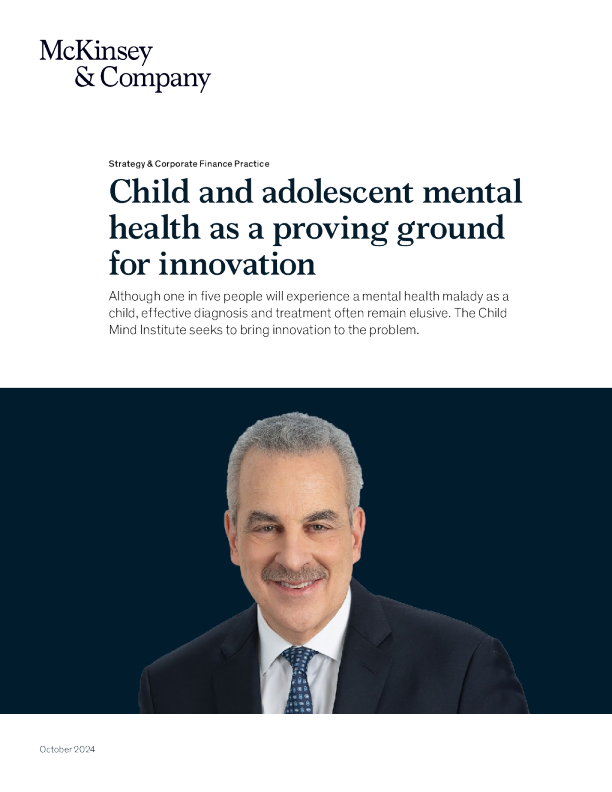 儿童和青少年心理健康是创新的试验场