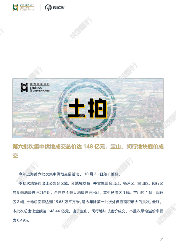 2024年上海第六批集中供地出让解读