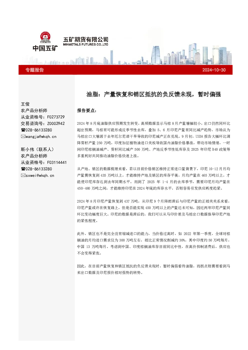 报告封面