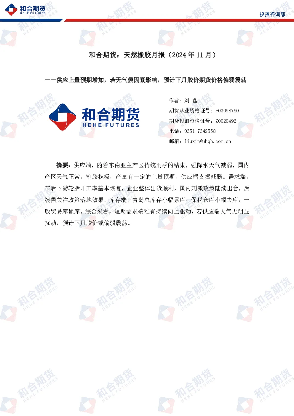报告封面