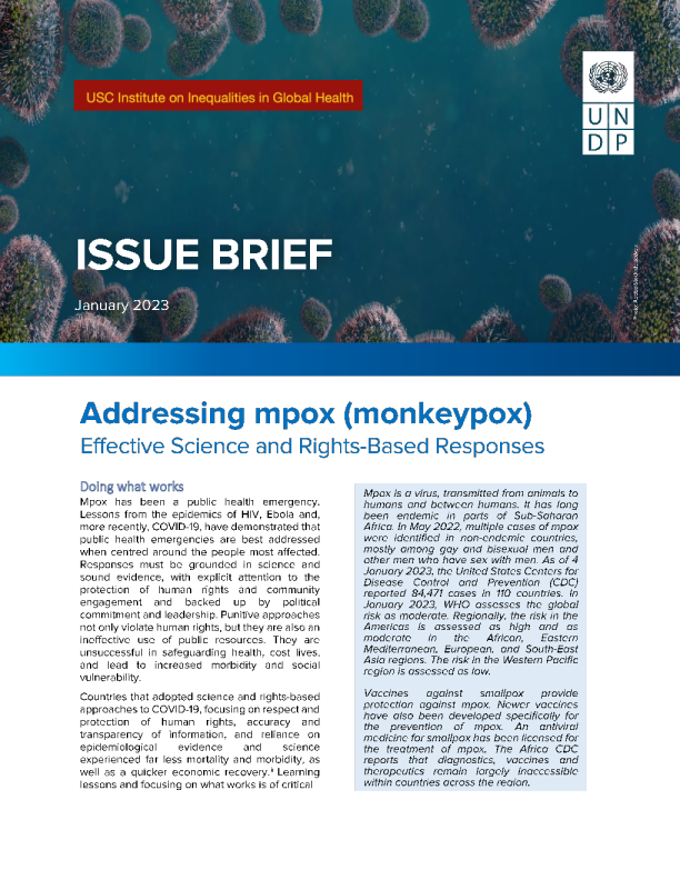 应对猴痘（猴痘）：有效的科学和基于权利的应对1