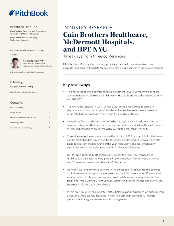 凯恩兄弟医疗保健公司、马克德莫特院和约 HPE 2024