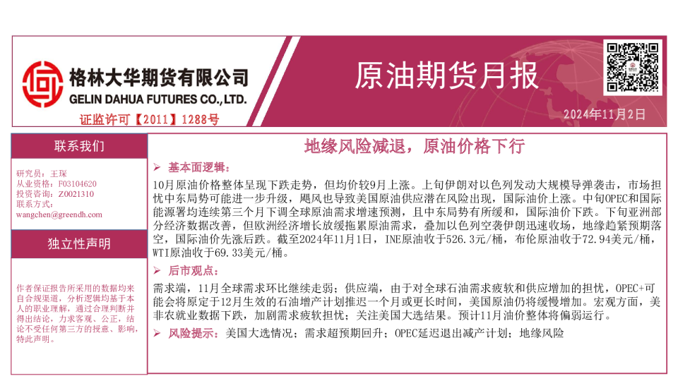 原油月报