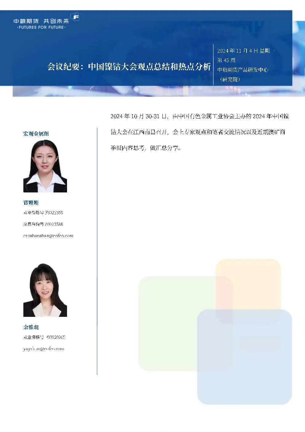 报告封面