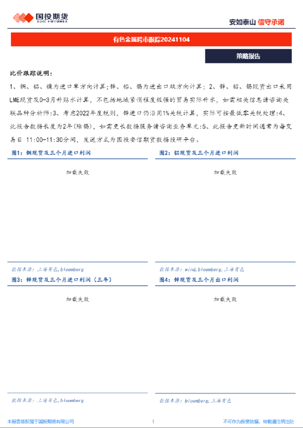 国投安信期货：有色金属跨市跟踪241104