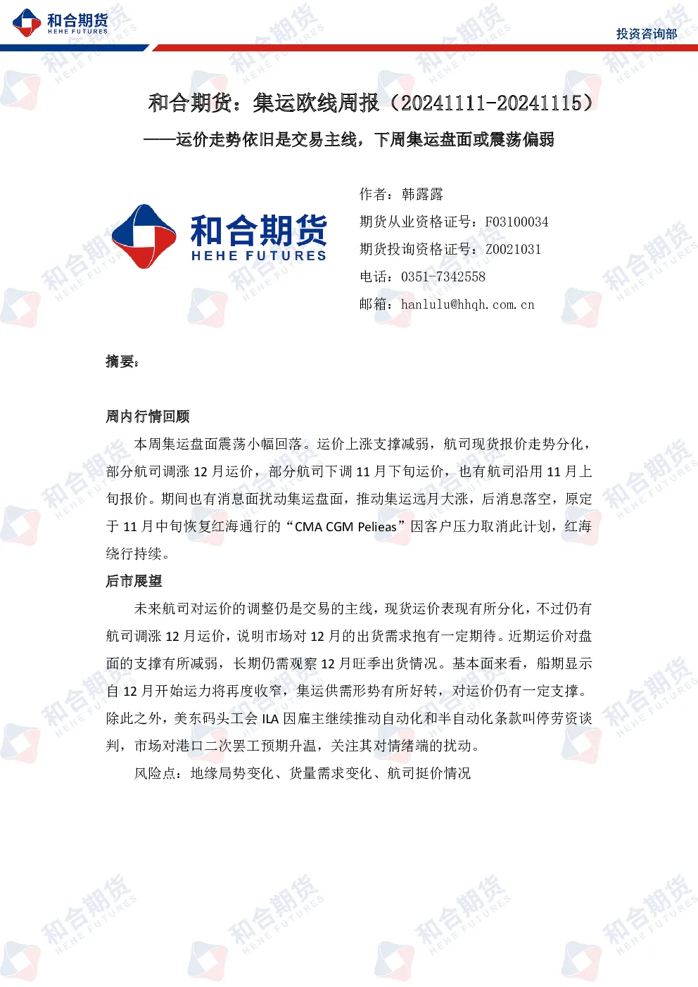 报告封面