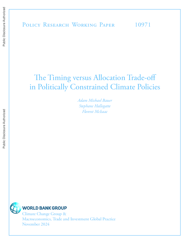 政治约束气候变化政策中的时机与分配权衡