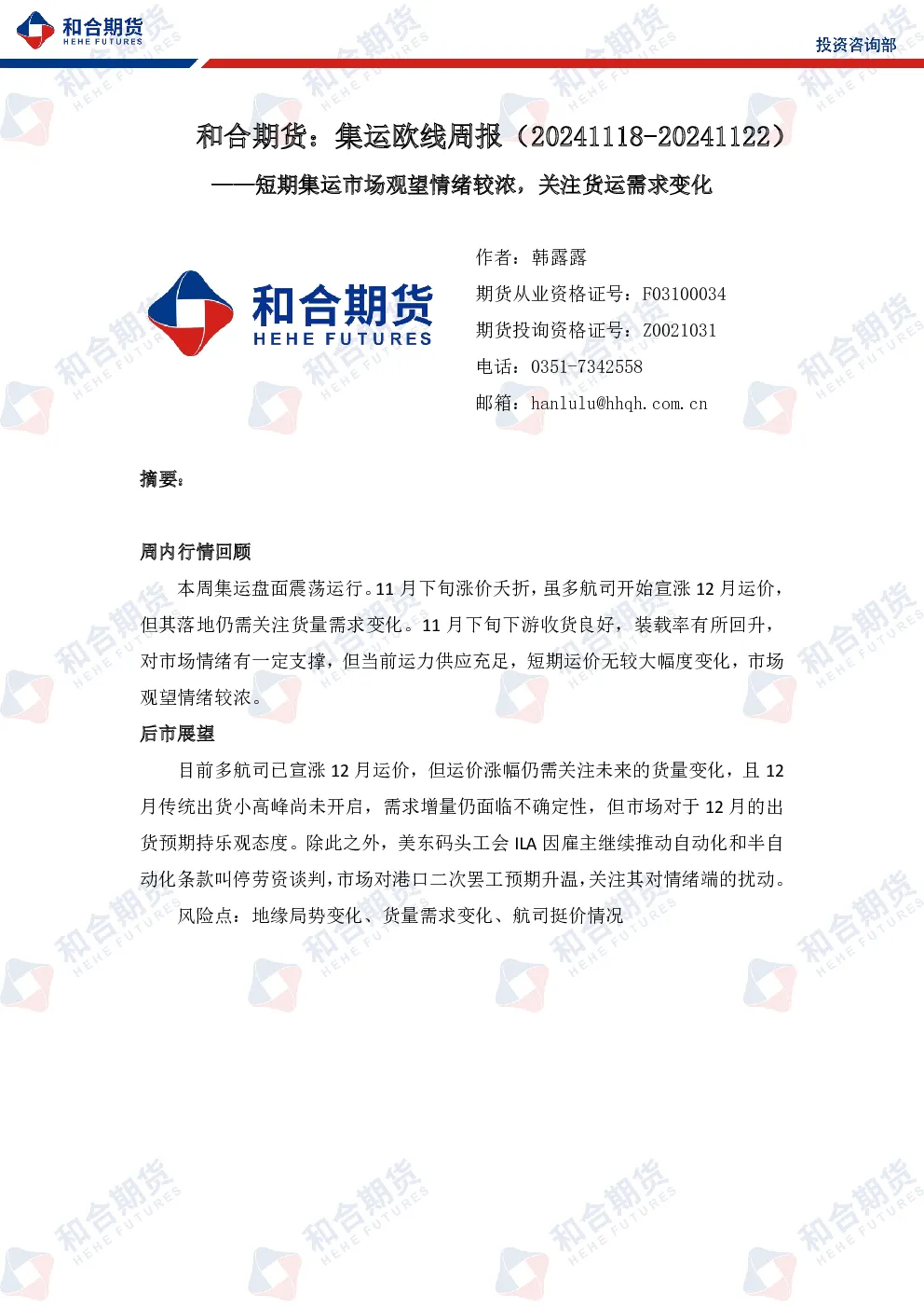 报告封面