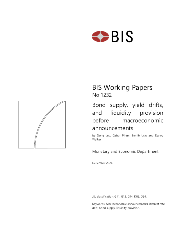 宏观经济公告前的债券供应、收益率漂移和流动性提供