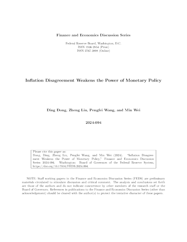 通货膨胀分歧削弱了货币政策的力量