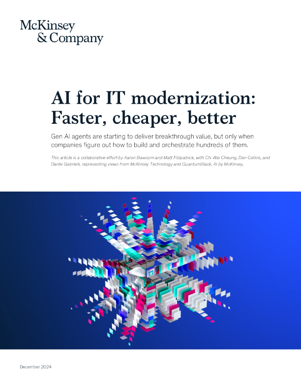 用于 IT 现代化的 AI ： 更快、更便宜、更好