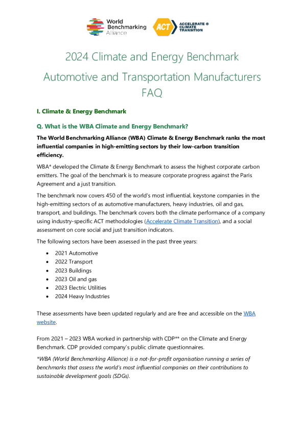 2024汽车和运输制造商基准：技术常见问题