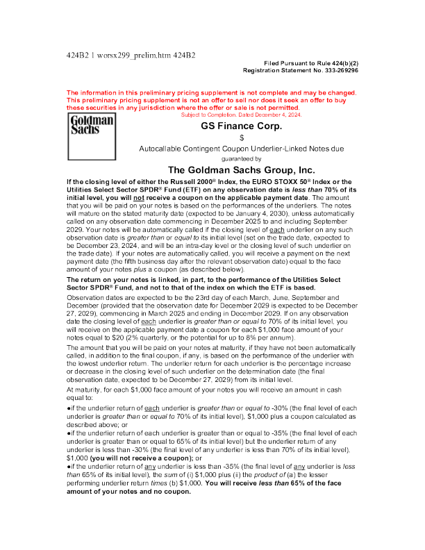 高盛美股招股说明书(2024-12-04版)