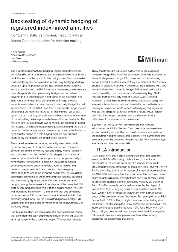 注册指数挂钩年金动态套期保值回测