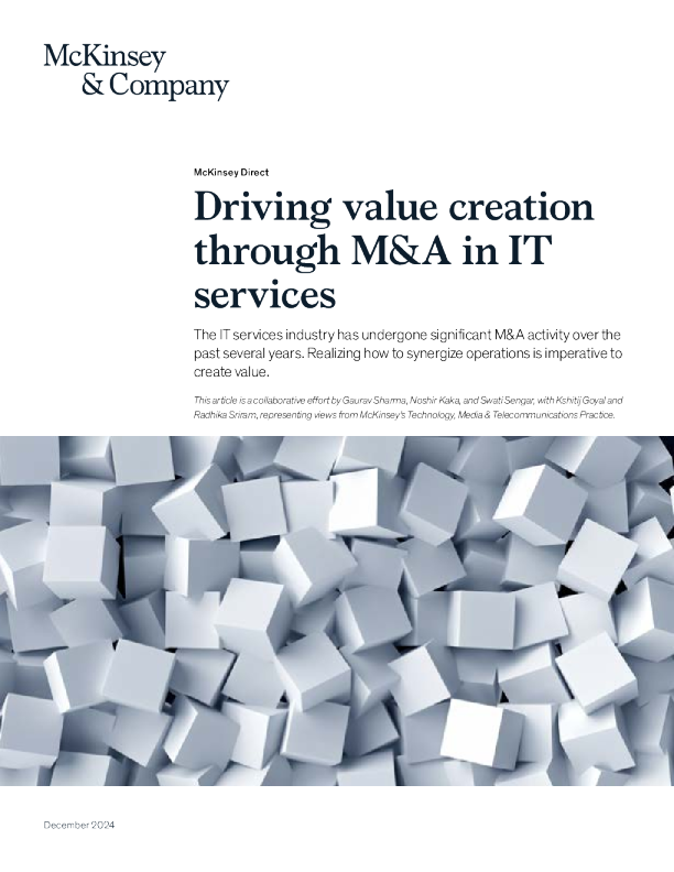 通过 IT 服务中的并购推动价值创造