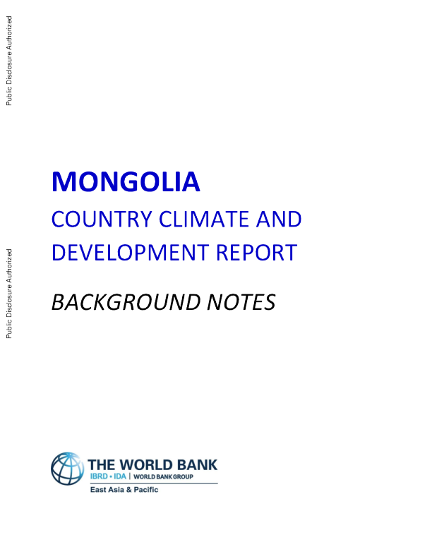 蒙古-国家气候与发展报告：背景说明