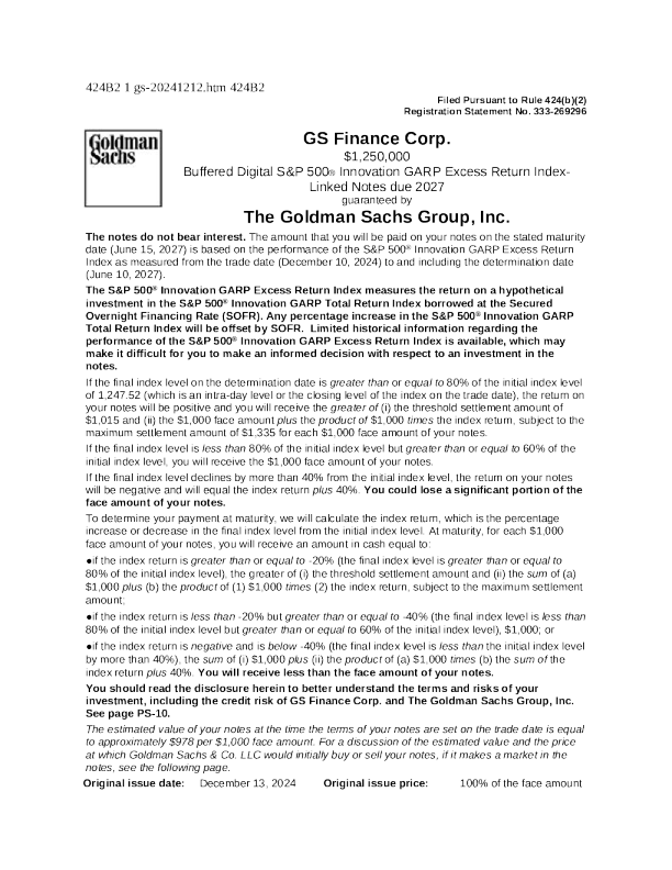 高盛美股招股说明书(2024-12-12版)