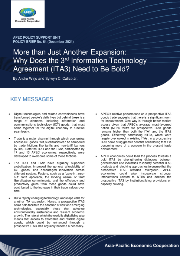 不仅仅是另一次扩张：为什么第三份信息技术协定（ITA3）需要大胆？