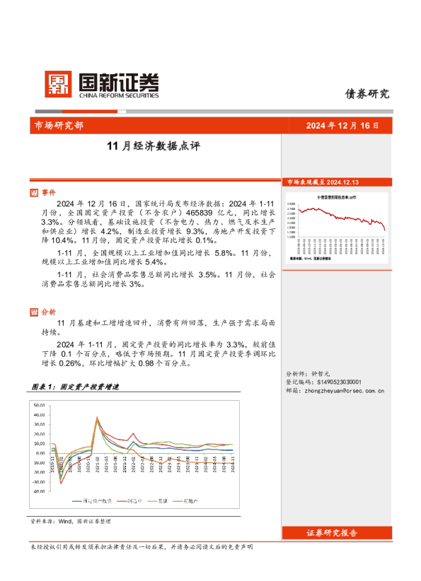 11月经济数据点评