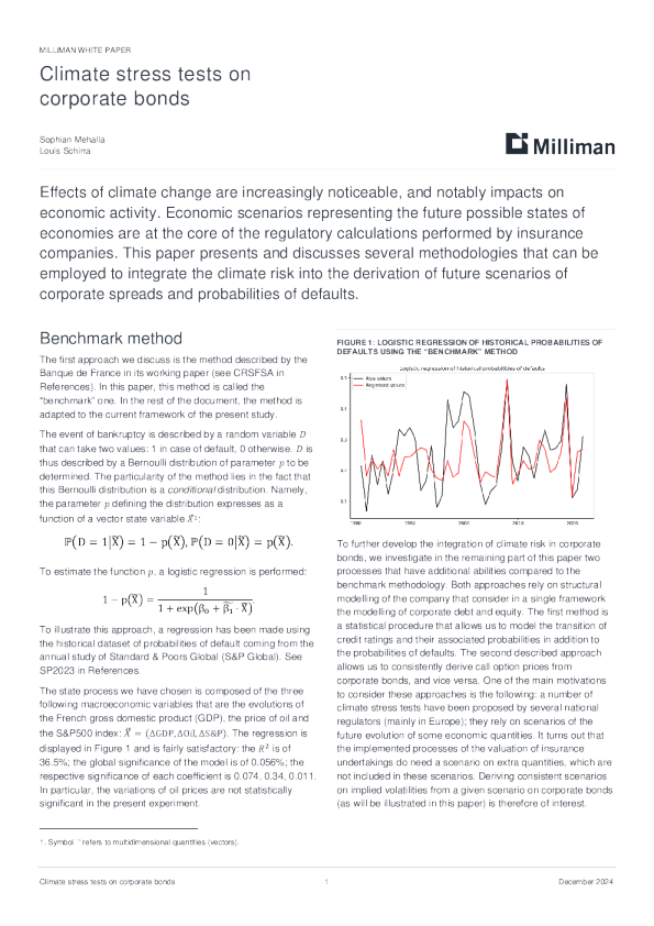 公司债券的气候压力测试