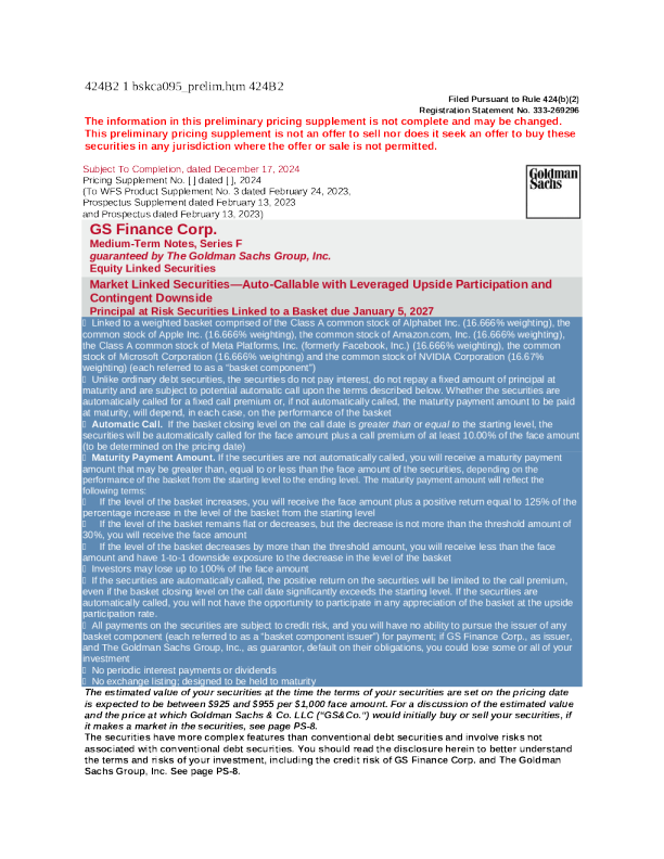 高盛美股招股说明书(2024-12-19版)