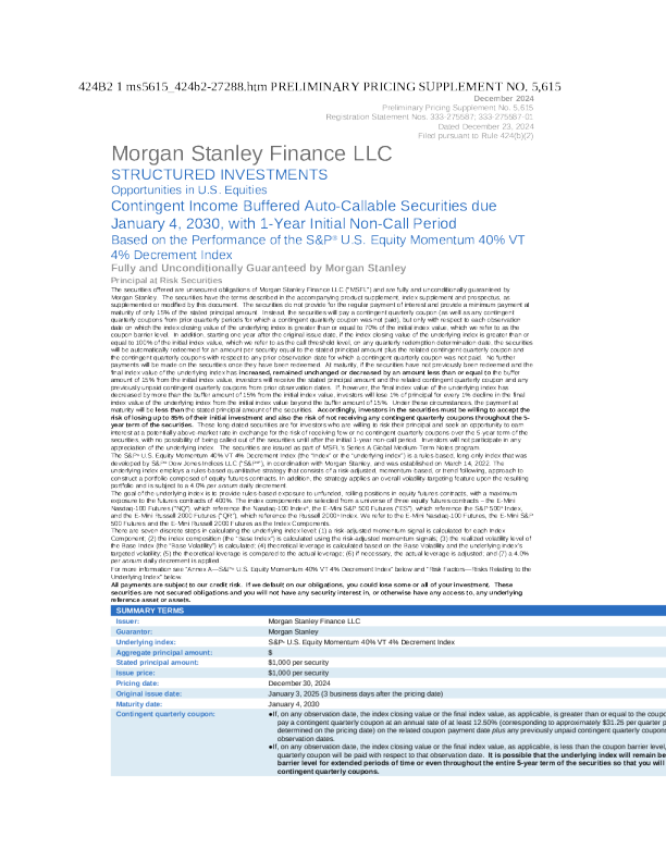 摩根士丹利美股招股说明书(2024-12-23版)