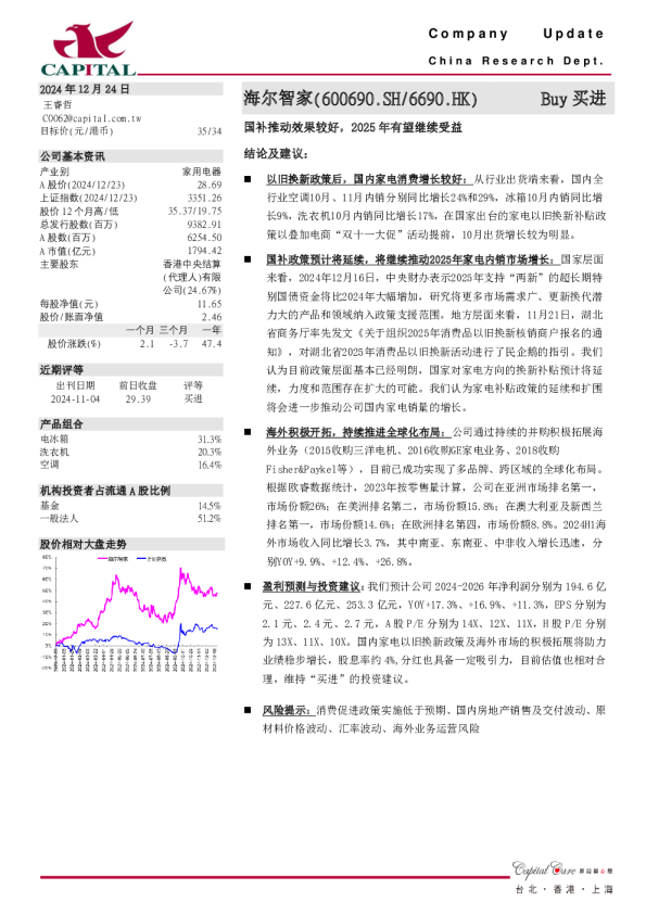 国补推动效果较好，2025年有望继续受益