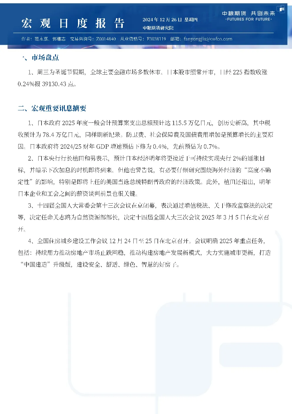 报告封面