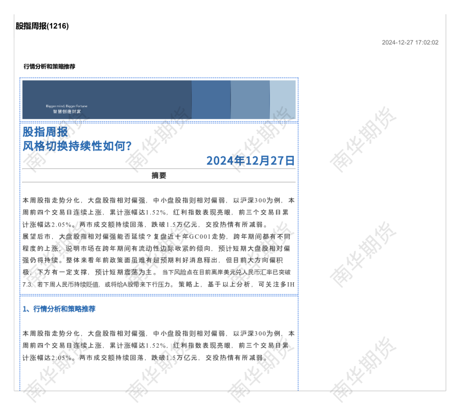 股指周报