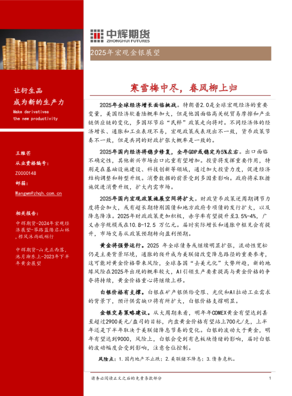 2025年宏观金银展望：寒雪梅中尽，春风柳上归